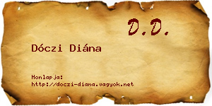 Dóczi Diána névjegykártya
