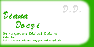 diana doczi business card